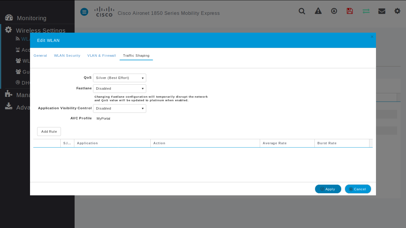 Wlan Edition - Traffic Shaping